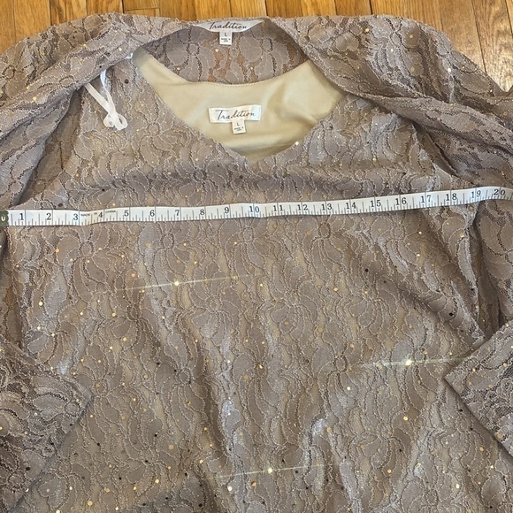 2‎ Piece Tank Lace Overlay With Lace Cardigan - Picture 14 of 16